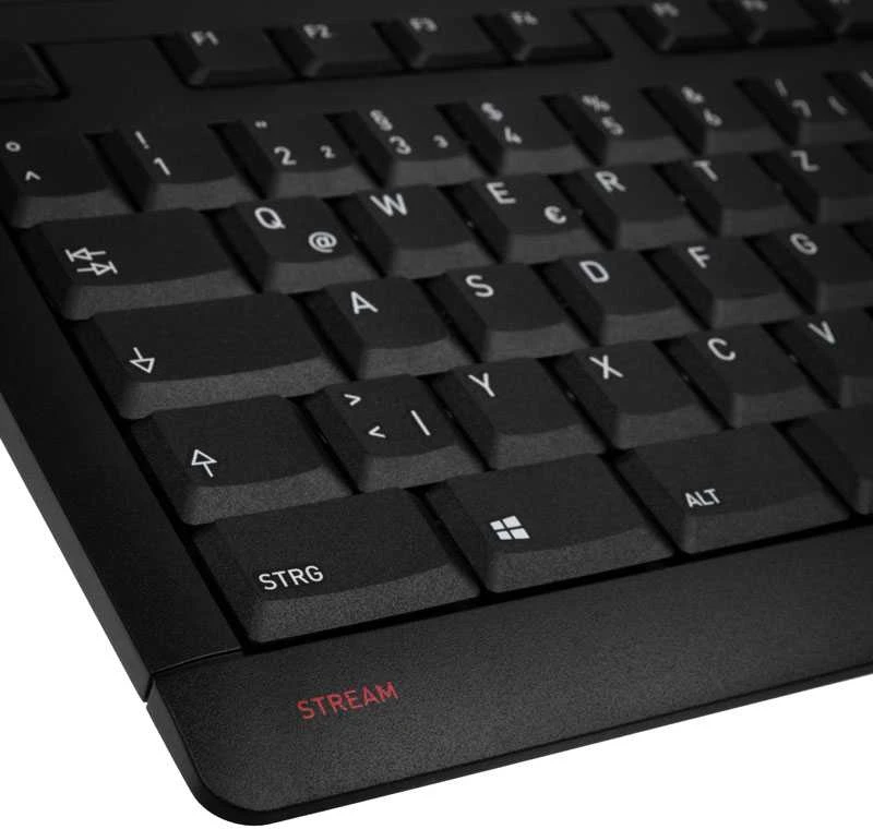 CHERRY JK-8500 klaviatūra USB QWERTZ Vokiečių Juoda