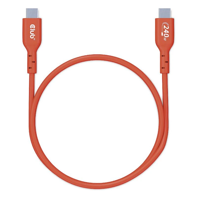 USB kabelis Club 3D USB-C - USB-C 1 m Raudona (CAC- 1511)