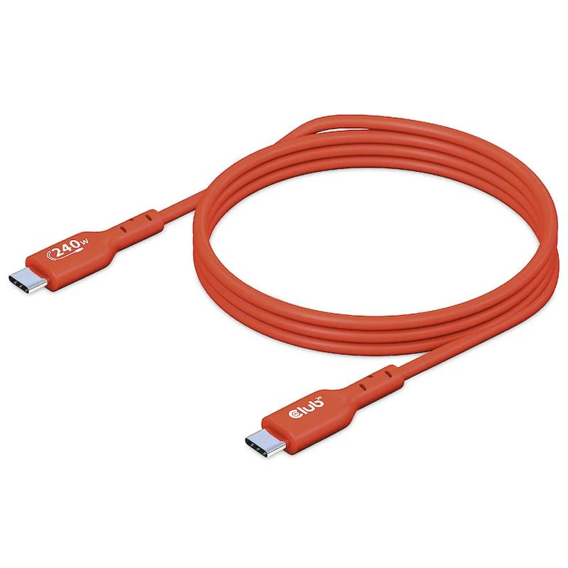 USB kabelis Club 3D USB-C - USB-C 1 m Raudona (CAC- 1511)