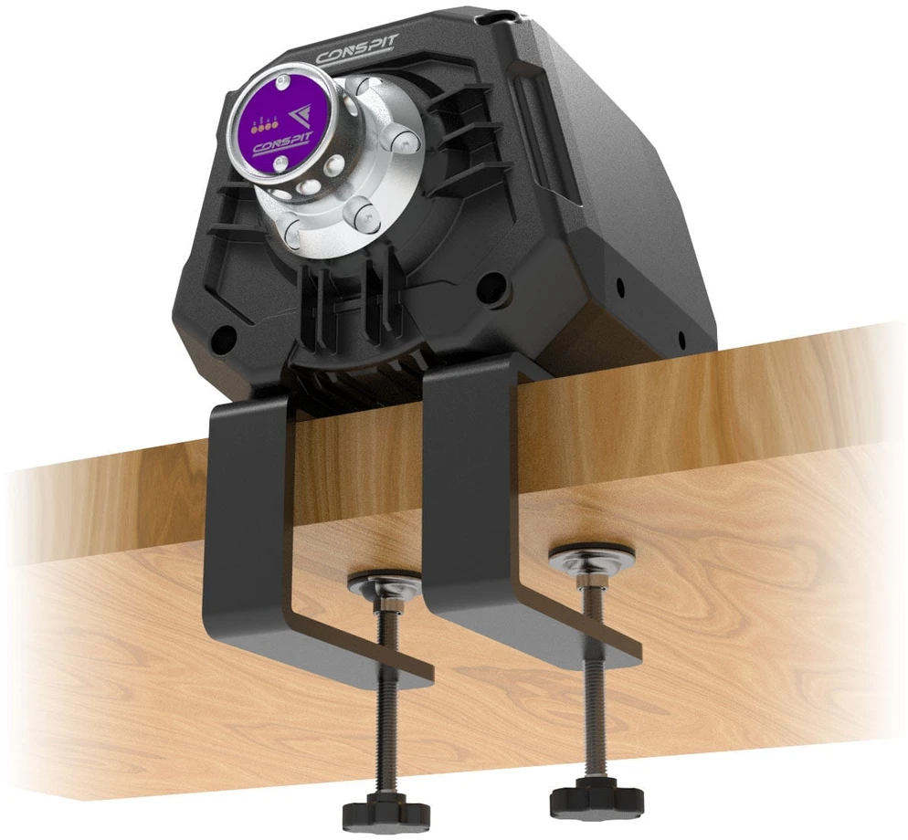 Conspit Table Clamp, for ARES APEX Wheelbase, Aliuminio – Juodas