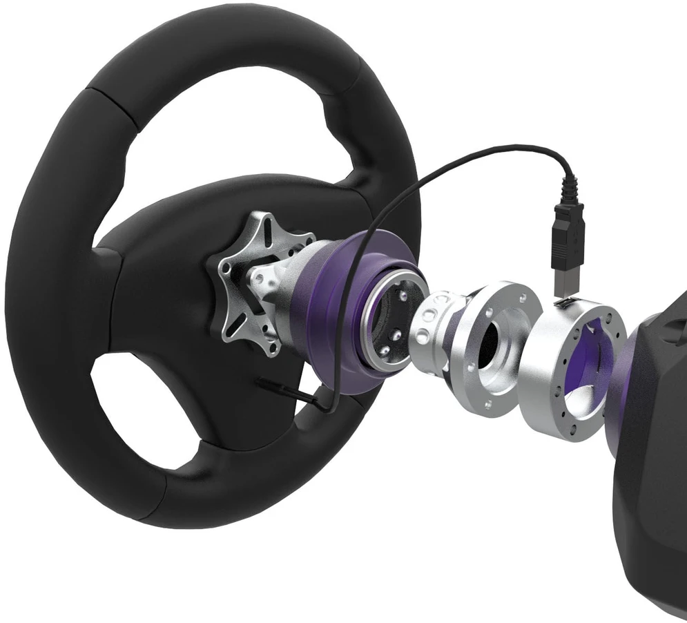 Conspit USB-A Adapteris Spacer, for ARES Wheelbases – sidabrinis