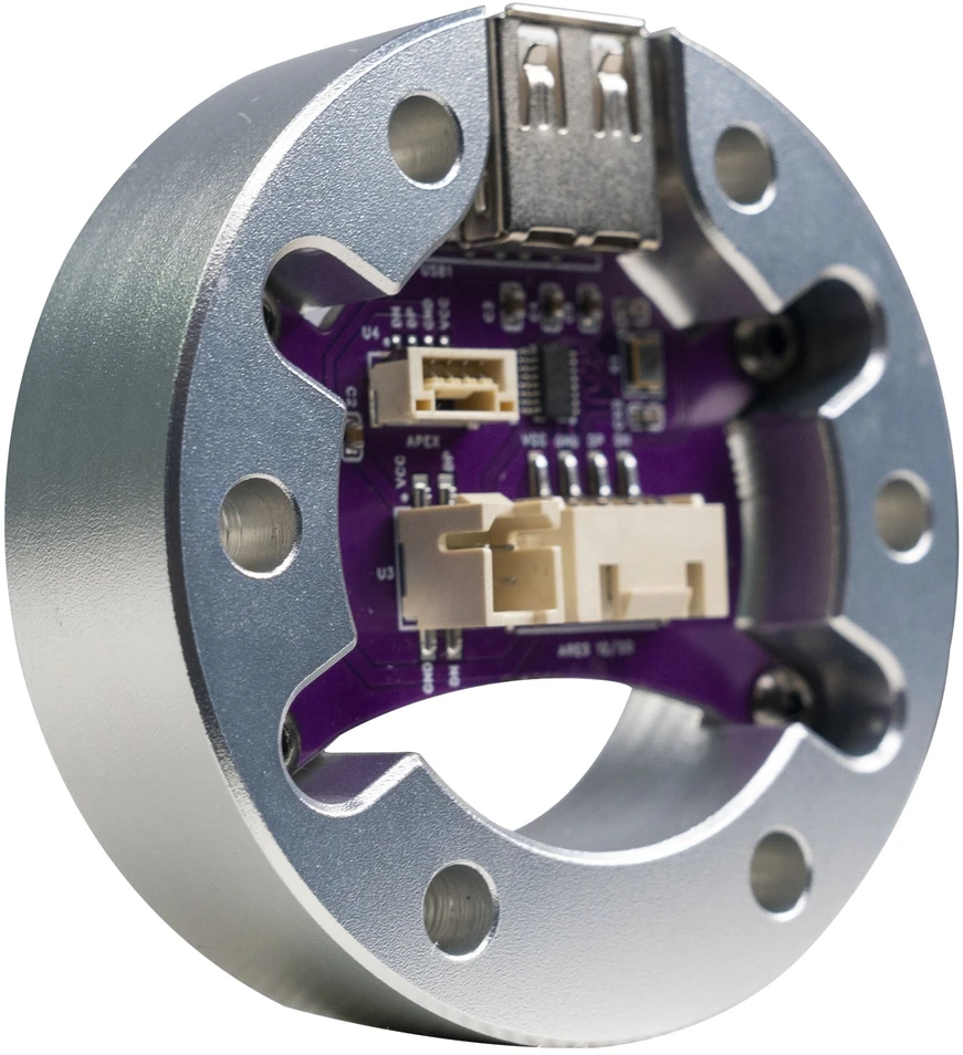 Conspit USB-A Adapteris Spacer, for ARES Wheelbases – sidabrinis
