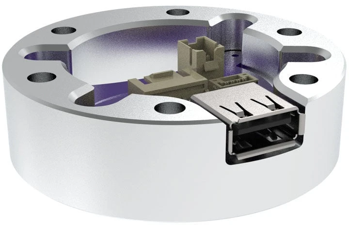 Conspit USB-A Adapteris Spacer, for ARES Wheelbases – sidabrinis