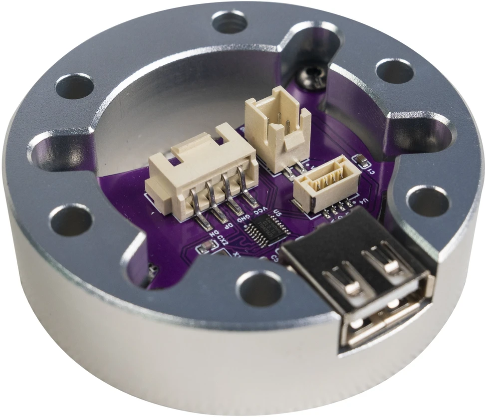 Conspit USB-A Adapteris Spacer, for ARES Wheelbases – sidabrinis