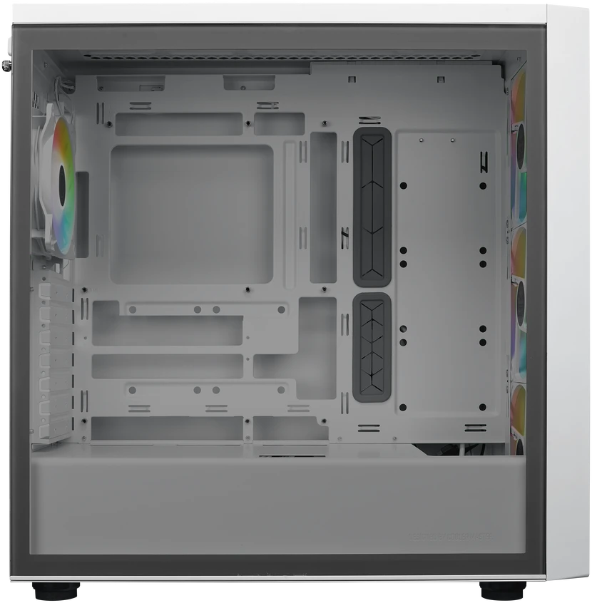 Kompiuterio Korpusas - Cooler Master MasterBox 600 Baltas su Multicolor Apšvietimu