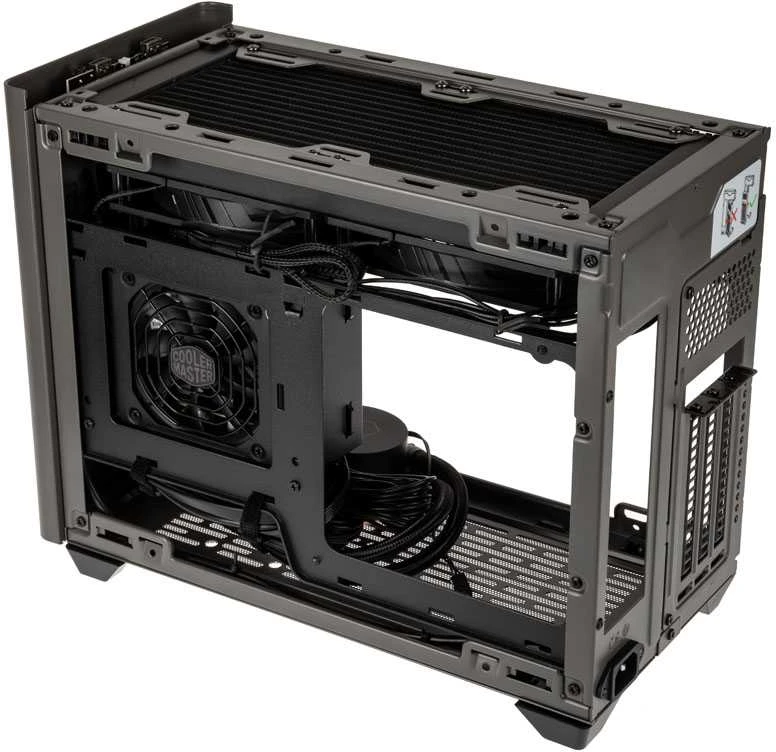Cooler Master MasterBox NR200P MAX Mini-ITX dėklas, grūdintas stiklas – juodas