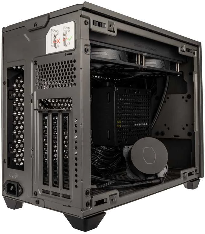 Cooler Master MasterBox NR200P MAX Mini-ITX dėklas, grūdintas stiklas – juodas