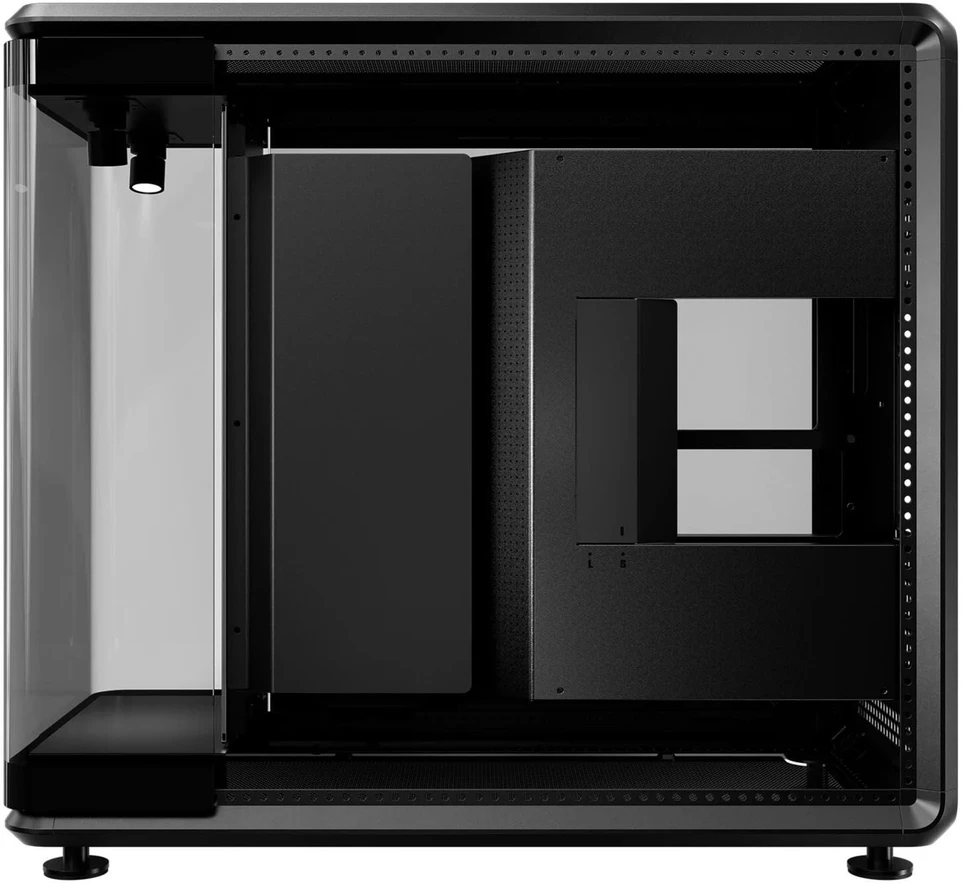 Cooler Master MasterFrame 360 Panorama , Tower-case - juodas, Panorama-Glasdesign