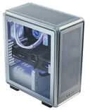 „Cooler Master“ korpusas „MasterFrame 500 Mesh“ sidabrinis, permatomas šoninis skydelis, ATX, 2x 200 mm ventiliatoriai, 1x 120 mm ventiliatorius, pilkas