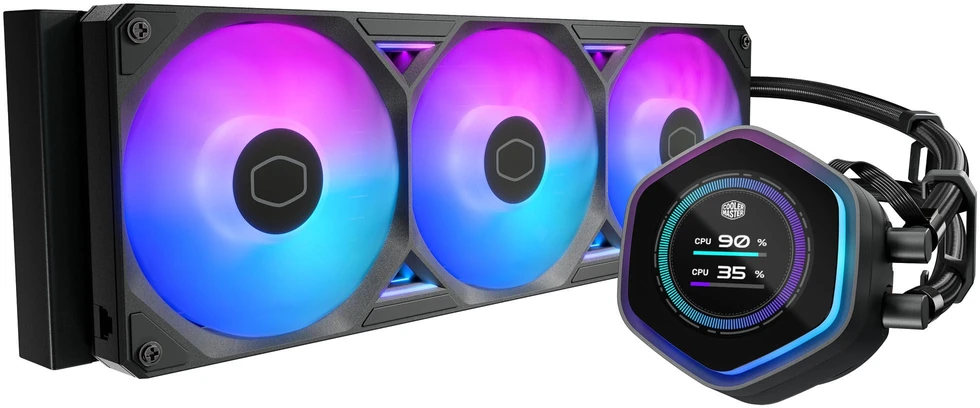 COL Cooler Master MasterLiquid Atmos II 360 LCD Juodas Procesorius Universalusis skystinis aušintuvas 12 cm Juoda 1 vnt