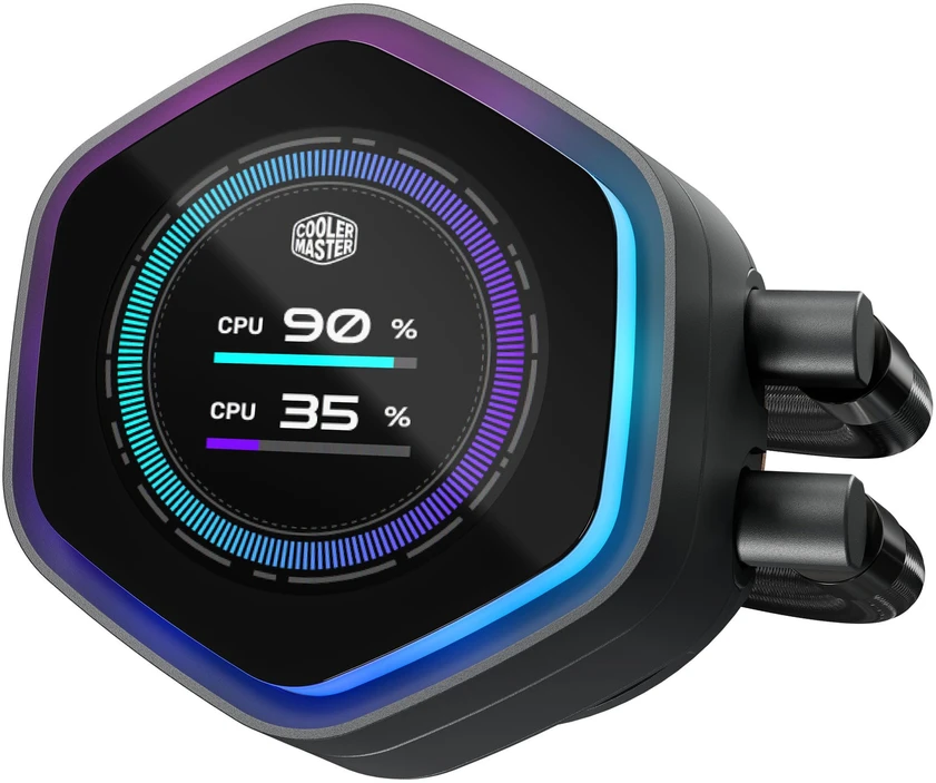COL Cooler Master MasterLiquid Atmos II 360 LCD Juodas Procesorius Universalusis skystinis aušintuvas 12 cm Juoda 1 vnt