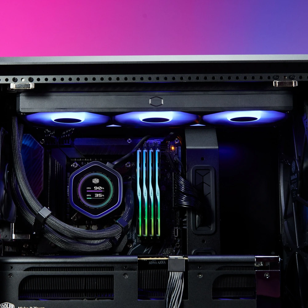 COL Cooler Master MasterLiquid Atmos II 360 LCD Juodas Procesorius Universalusis skystinis aušintuvas 12 cm Juoda 1 vnt