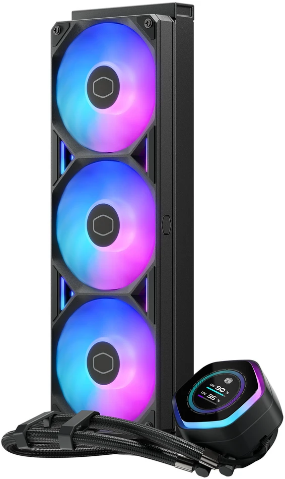 COL Cooler Master MasterLiquid Atmos II 360 LCD Juodas Procesorius Universalusis skystinis aušintuvas 12 cm Juoda 1 vnt