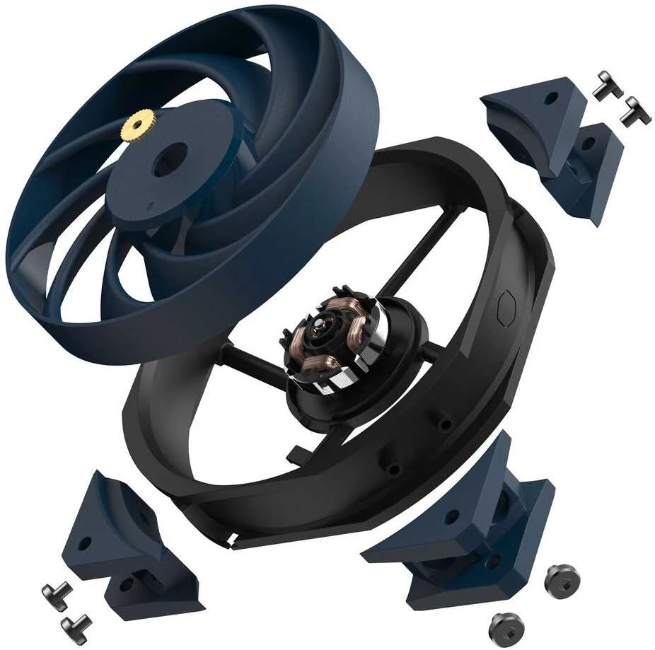 Cooler Master Mobius 120 OC PWM-korpuso ventiliatorius - 120 mm, juodos spalvos