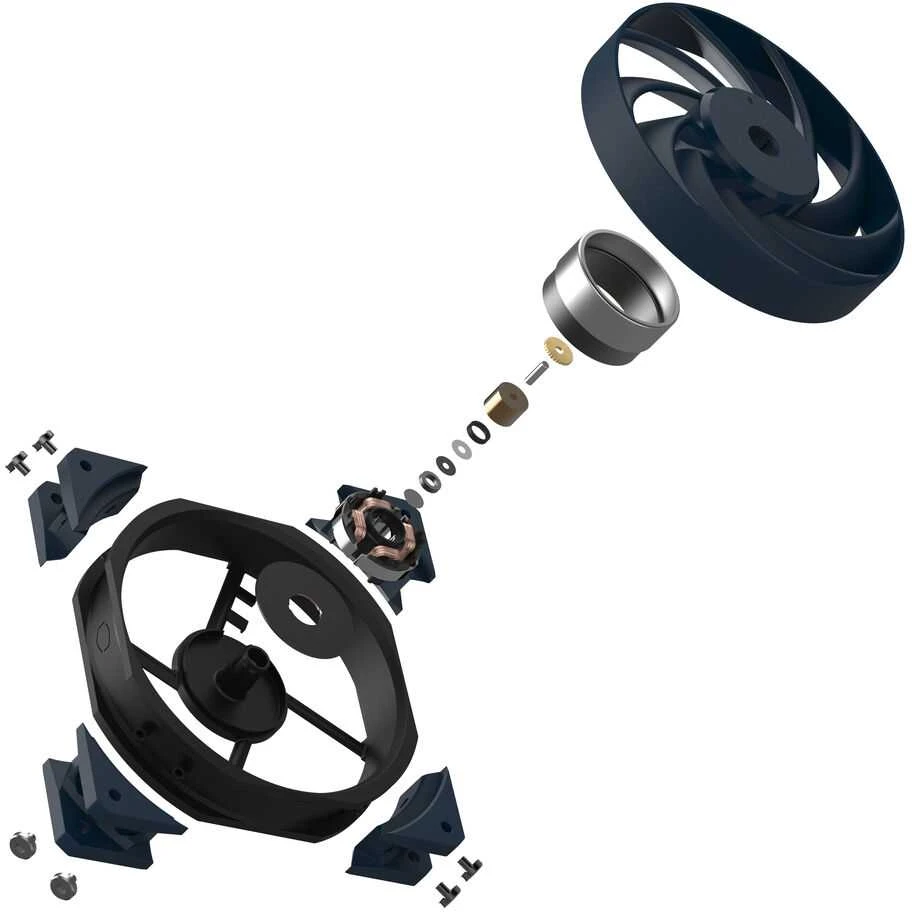 Cooler Master Mobius 120 OC PWM-korpuso ventiliatorius - 120 mm, juodos spalvos