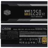 „Cooler Master MWE V2“, 80 PLUS auksinis maitinimo šaltinis, modulinis, PCIe 5.1 - 1.250 W, juodas