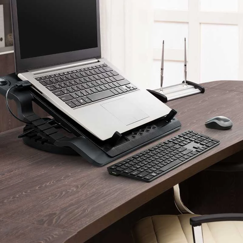 Cooler Master Notebook aušintuvas ERGOSTAND III R9-NBS-E32K-GP Juodas, 385x280x46,7-225,5 mm