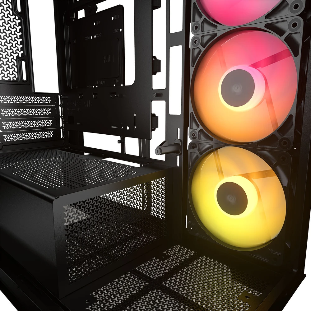 Corsair 2800X RS-R ARGB PC Case, Mini Case, mATX, Tempered Glass – including 3x 120mm Fans, Juoda