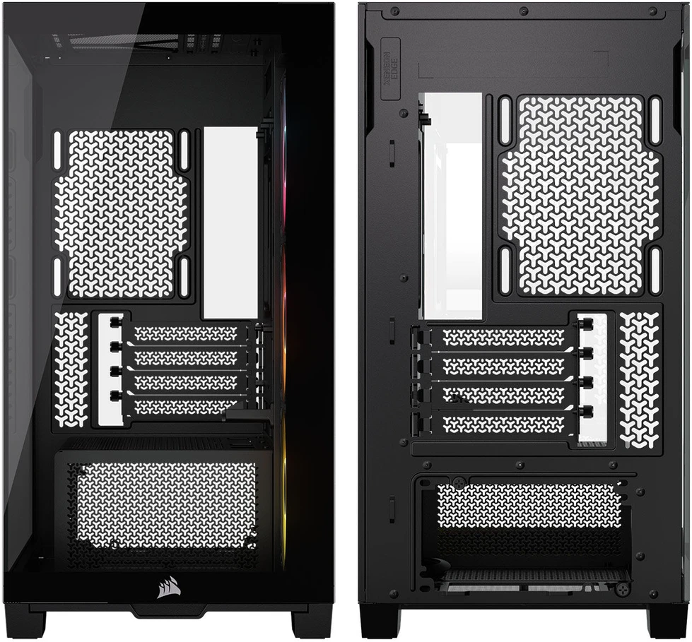 Corsair 2800X RS-R ARGB PC Case, Mini Case, mATX, Tempered Glass – including 3x 120mm Fans, Juoda