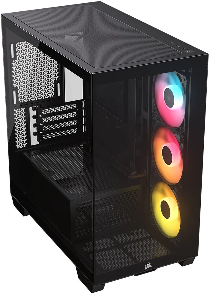 Corsair 2800X RS-R ARGB PC Case, Mini Case, mATX, Tempered Glass – including 3x 120mm Fans, Juoda