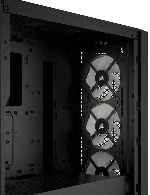 „Corsair“ | RGB grūdinto stiklo kompiuterio korpusas | 3000D | Juodas | Vidutinio dydžio bokštas | ATX
