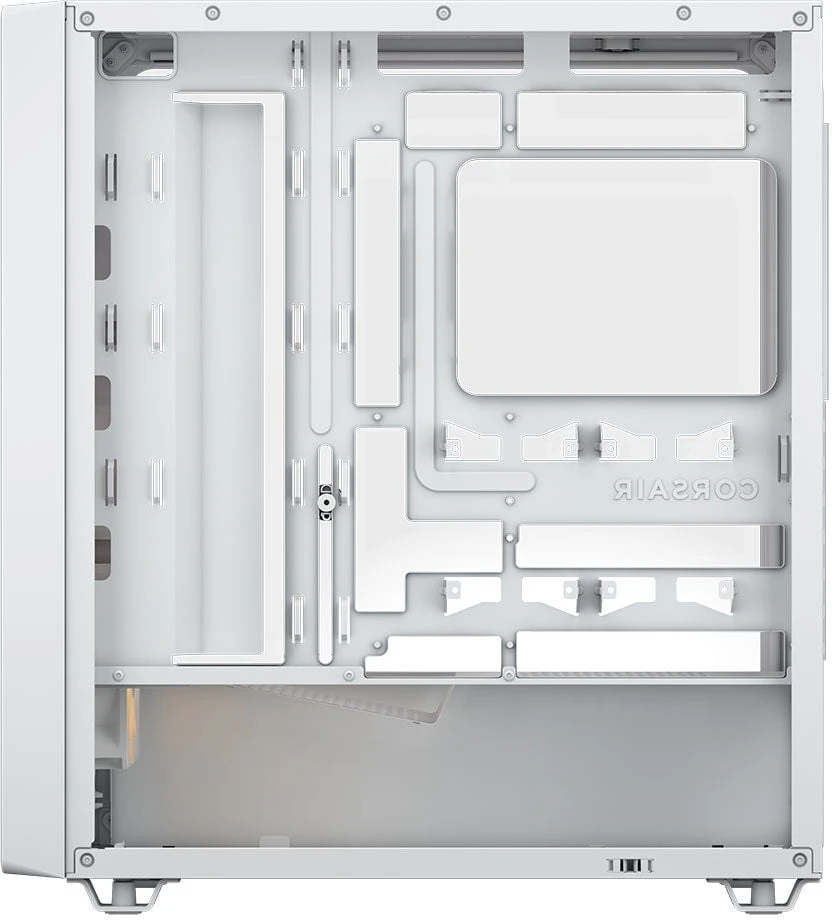 Corsair 3200D RS ARGB kompiuterio korpusas, Midi-Tower, ATX, grūdintas stiklas - baltas