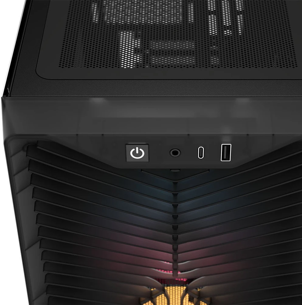 „Corsair 3200D RS ARGB“ korpusas, „Midi-Tower“, ATX, grūdintas stiklas - pilka
