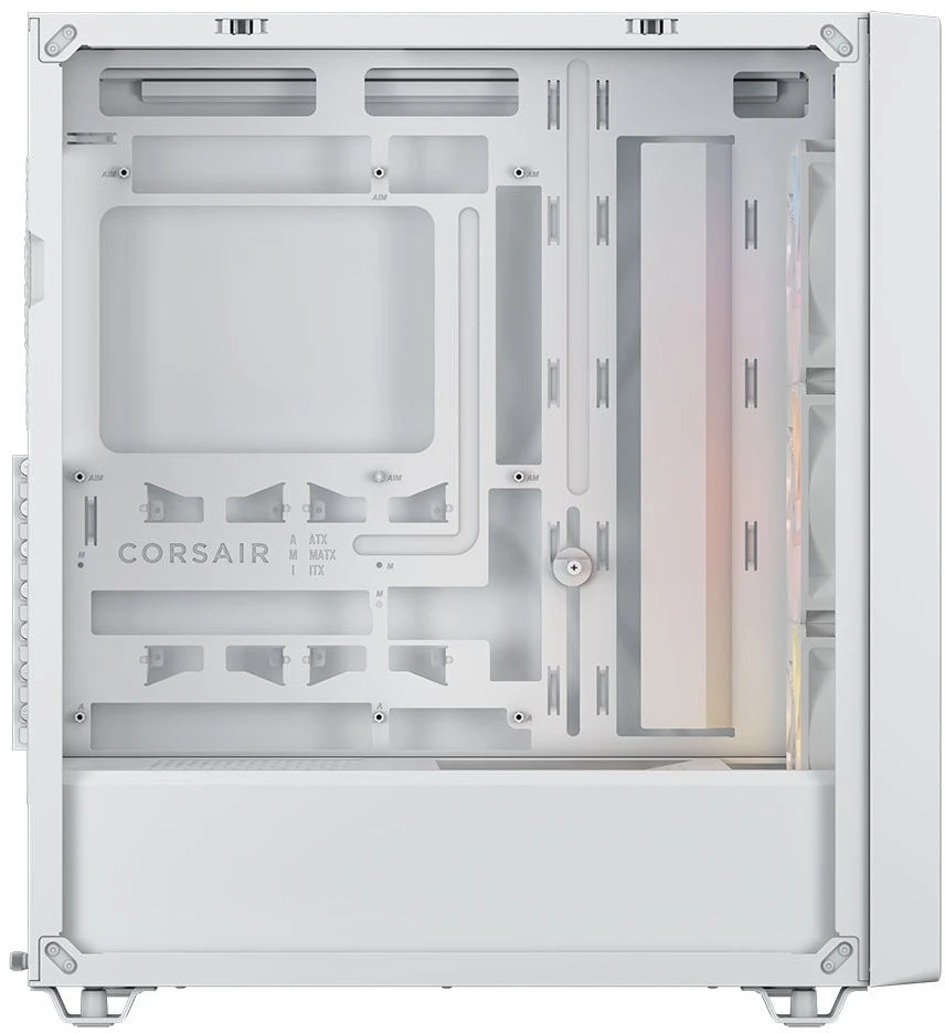 Corsair 3200D RS ARGB kompiuterio korpusas, Midi-Tower, ATX, grūdintas stiklas - baltas