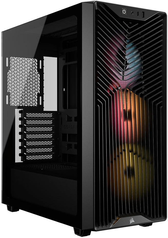 „Corsair 3200D RS ARGB“ kompiuterio korpusas, „Midi-Tower“, ATX, grūdintas stiklas - juodas