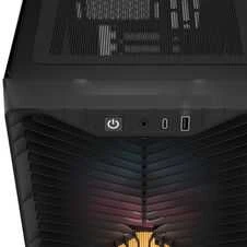 „Corsair 3200D RS ARGB“ kompiuterio korpusas, vidutinio dydžio bokštas, ATX, grūdintas stiklas – pilkas
