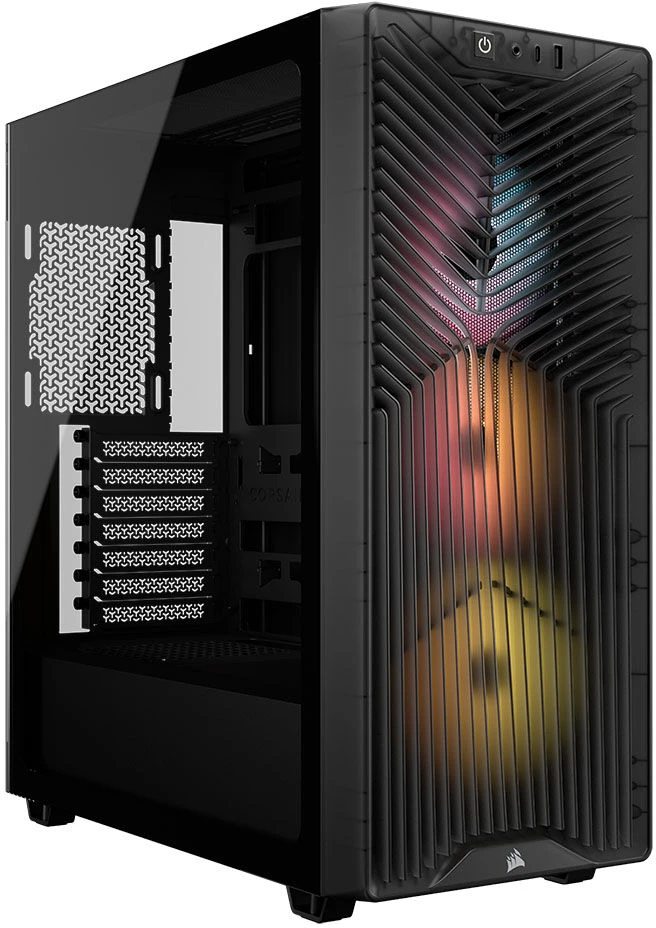 „Corsair 3200D RS ARGB“ korpusas, „Midi-Tower“, ATX, grūdintas stiklas - pilka