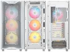 „Corsair 3200D RS ARGB“ kompiuterio korpusas, „Mid-Tower“, ATX, grūdintas stiklas – Baltas