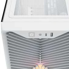 „Corsair 3200D RS ARGB“ kompiuterio korpusas, „Mid-Tower“, ATX, grūdintas stiklas – Baltas