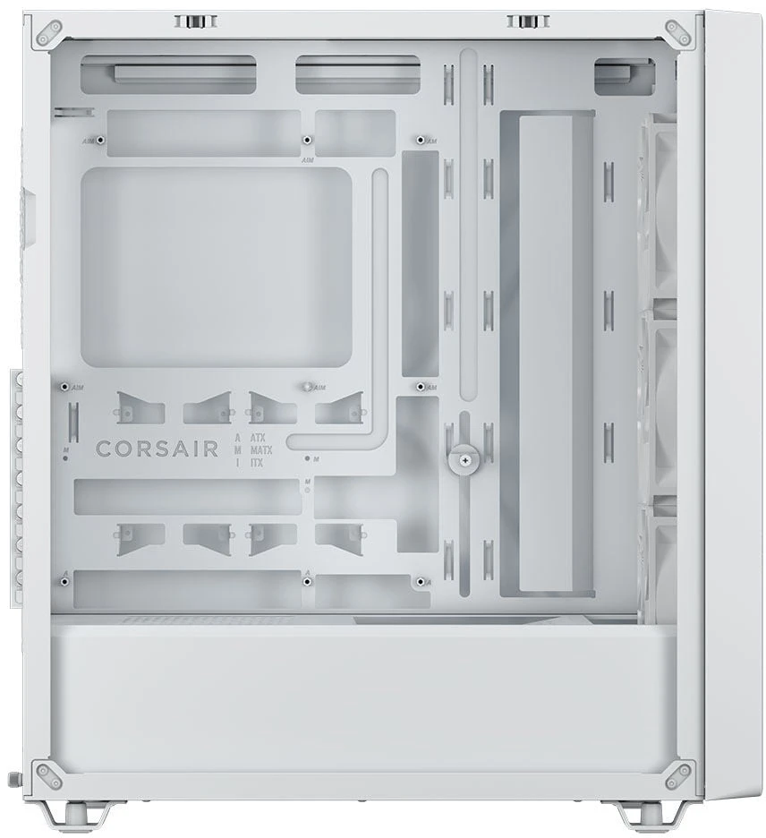 Corsair 3200D RS kompiuterio korpusas, Midi-Tower, ATX, grūdintas stiklas - baltas