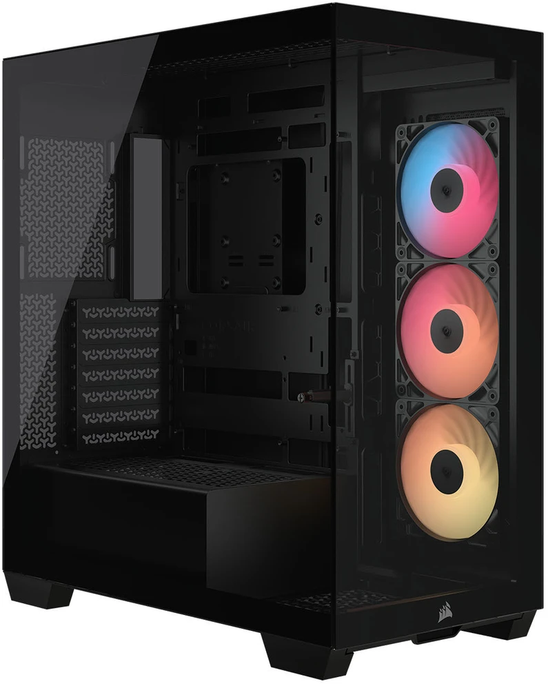 „Corsair 3500X RS-R“ kompiuterio korpusas, „Mid-Tower“, E-ATX, RGB, grūdintas stiklas, juodas