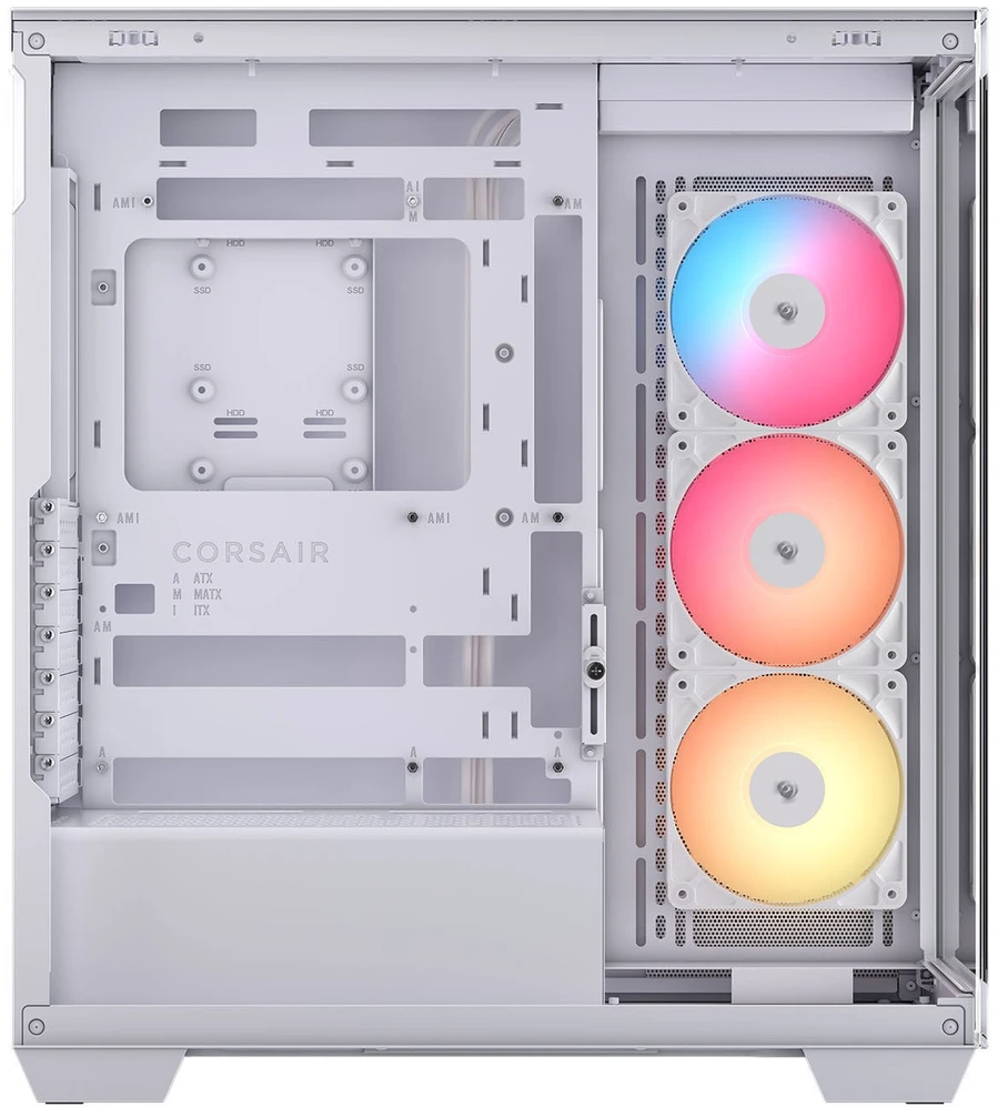 „Corsair 3500X RS-R“ kompiuterio korpusas, „Mid-Tower“, E-ATX, RGB, grūdintas stiklas · baltas
