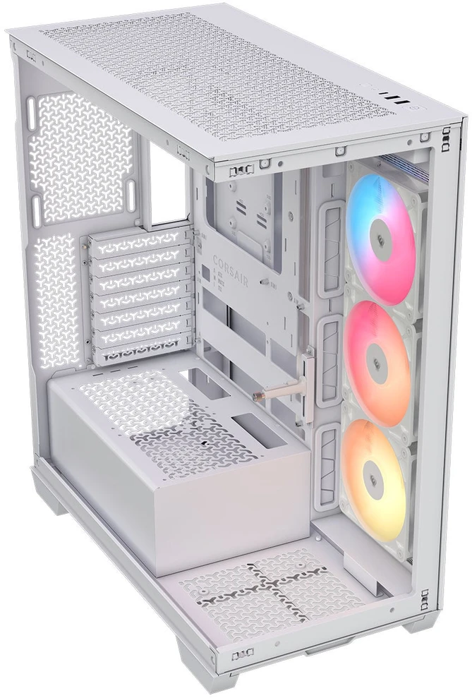 „Corsair 3500X RS-R“ kompiuterio korpusas, „Mid-Tower“, E-ATX, RGB, grūdintas stiklas · baltas