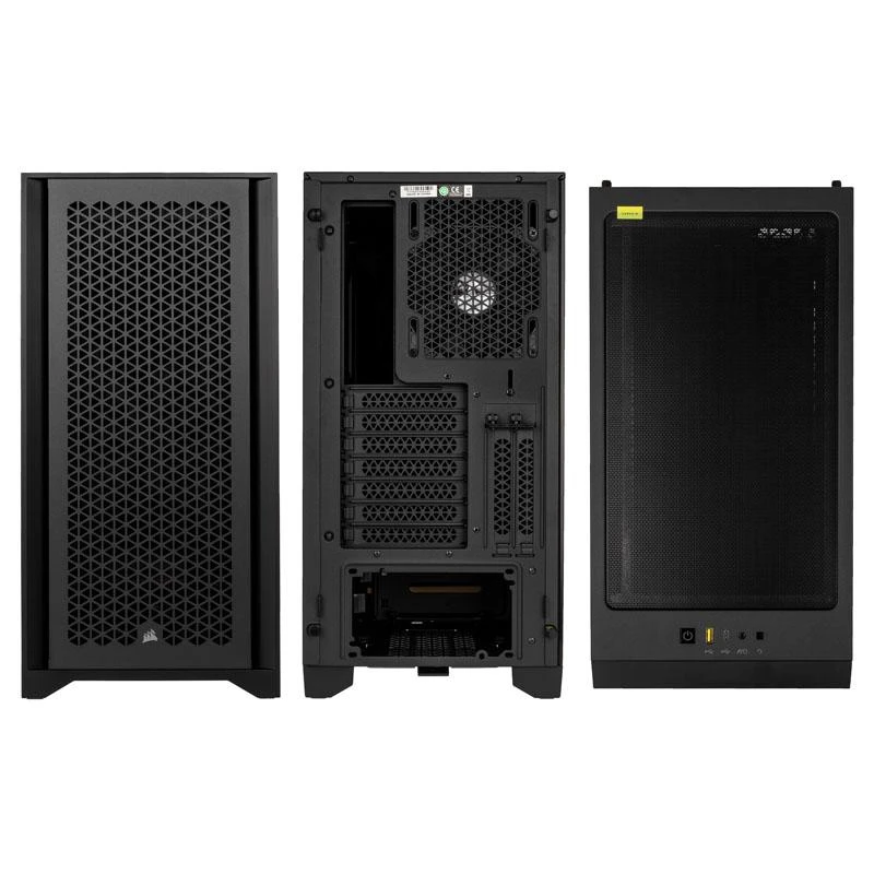 CORSAIR 4000D Airflow grūdinto stiklo vidurinio bokšto Juodas dėklas