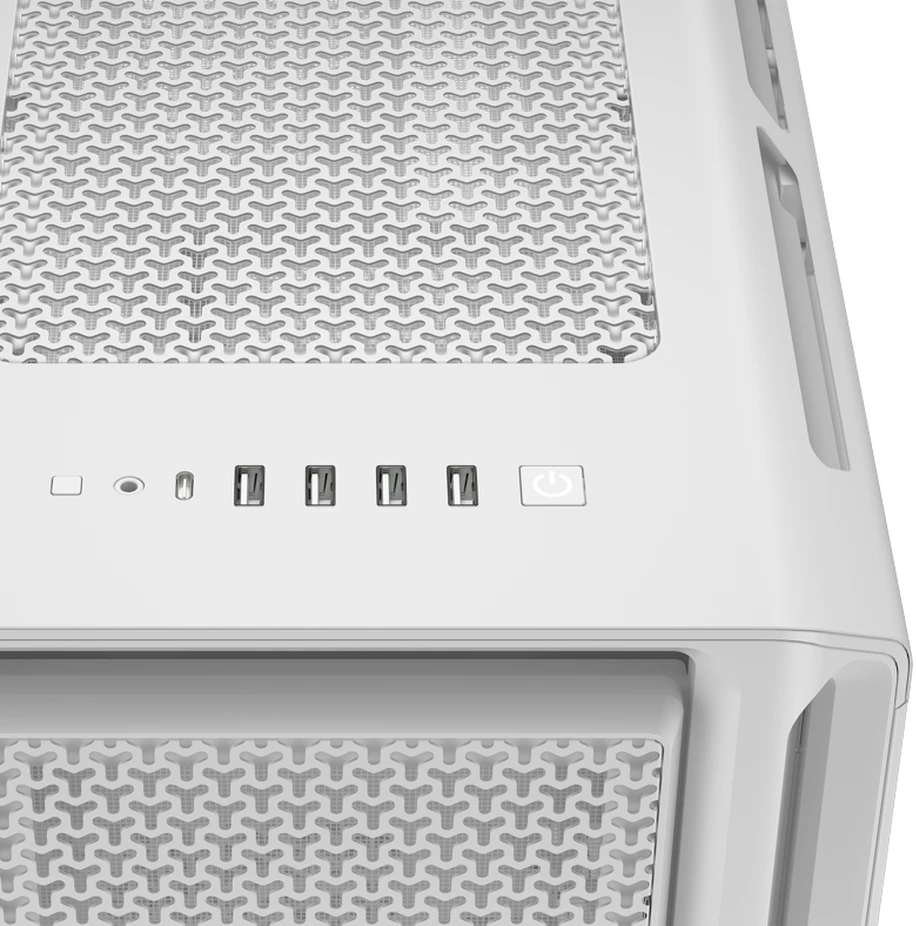 „Corsair 5000T“ kompiuterio korpusas, „Mid Tower“, ATX, grūdintas stiklas - baltas