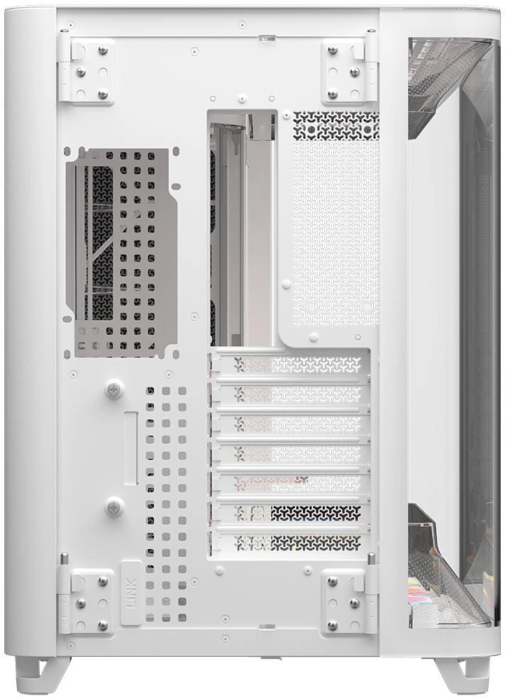 „Corsair AIR 5400 LX-R LINK“ kompiuterio korpusas, vidutinio dydžio bokštas, grūdintas stiklas, RGB®, komplekte yra 3 x 120 mm ventiliatoriai, baltas