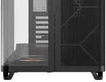 „Corsair AIR 5400 RS-R ARGB“ korpusas, vidutinio dydžio bokštas, grūdintas stiklas, RGB ir juodas, komplekte yra 3 x 120 mm ventiliatoriai