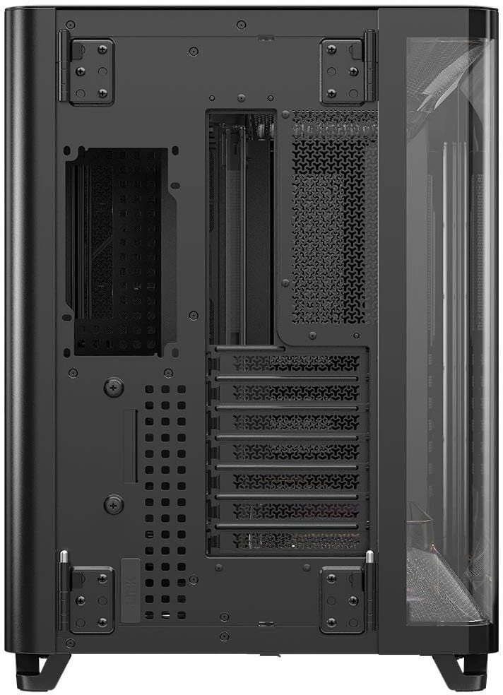 „Corsair AIR 5400 RS-R ARGB“ korpusas, vidutinio dydžio bokštas, grūdintas stiklas, RGB ir juodas, komplekte yra 3 x 120 mm ventiliatoriai