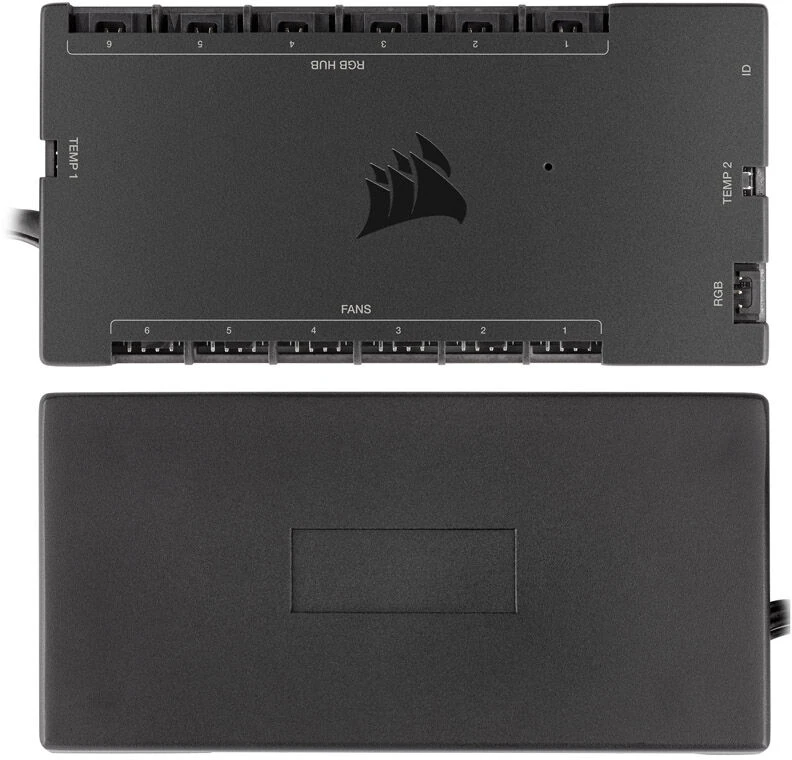 Corsair | iCUE COMMANDER CORE XT Smart RGB apšvietimo ir ventiliatoriaus greičio valdiklis | Juodas