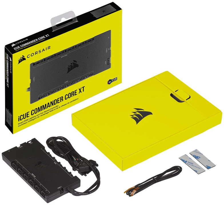Corsair | iCUE COMMANDER CORE XT Smart RGB apšvietimo ir ventiliatoriaus greičio valdiklis | Juodas