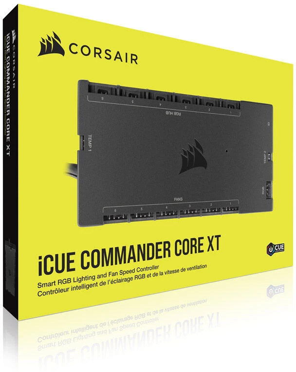 Corsair | iCUE COMMANDER CORE XT Smart RGB apšvietimo ir ventiliatoriaus greičio valdiklis | Juodas