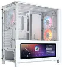 „Corsair FRAME 4000D LCD RS“ kompiuterio korpusas, „Midi-Tower“, ATX, ARGB, grūdintas stiklas – Baltas