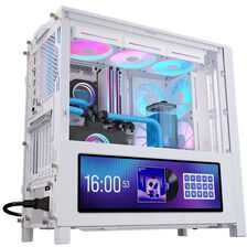 „Corsair FRAME 4000D LCD RS“ kompiuterio korpusas, „Midi-Tower“, ATX, ARGB, grūdintas stiklas – Baltas