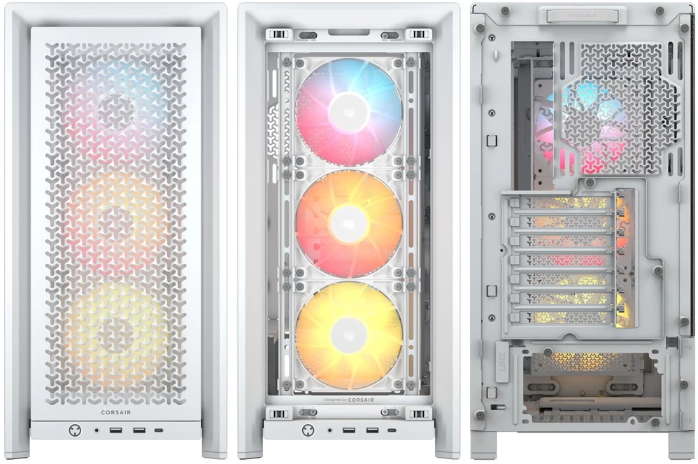 Corsair PC korpusas | Frame 4000D RS ARGB modulinis | Mid-Tower | Baltas