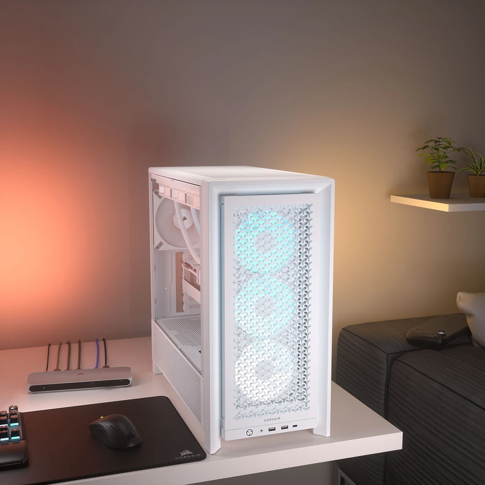 Corsair PC korpusas | Frame 4000D RS ARGB modulinis | Mid-Tower | Baltas