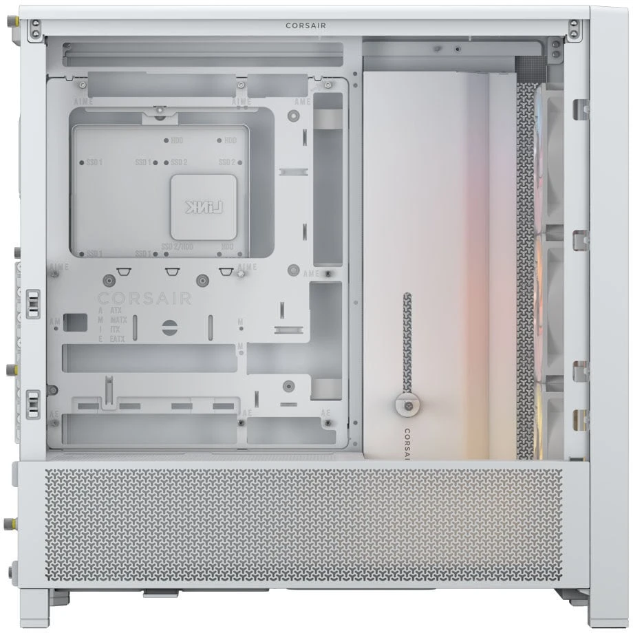 Corsair PC korpusas | Frame 4000D RS ARGB modulinis | Mid-Tower | Baltas